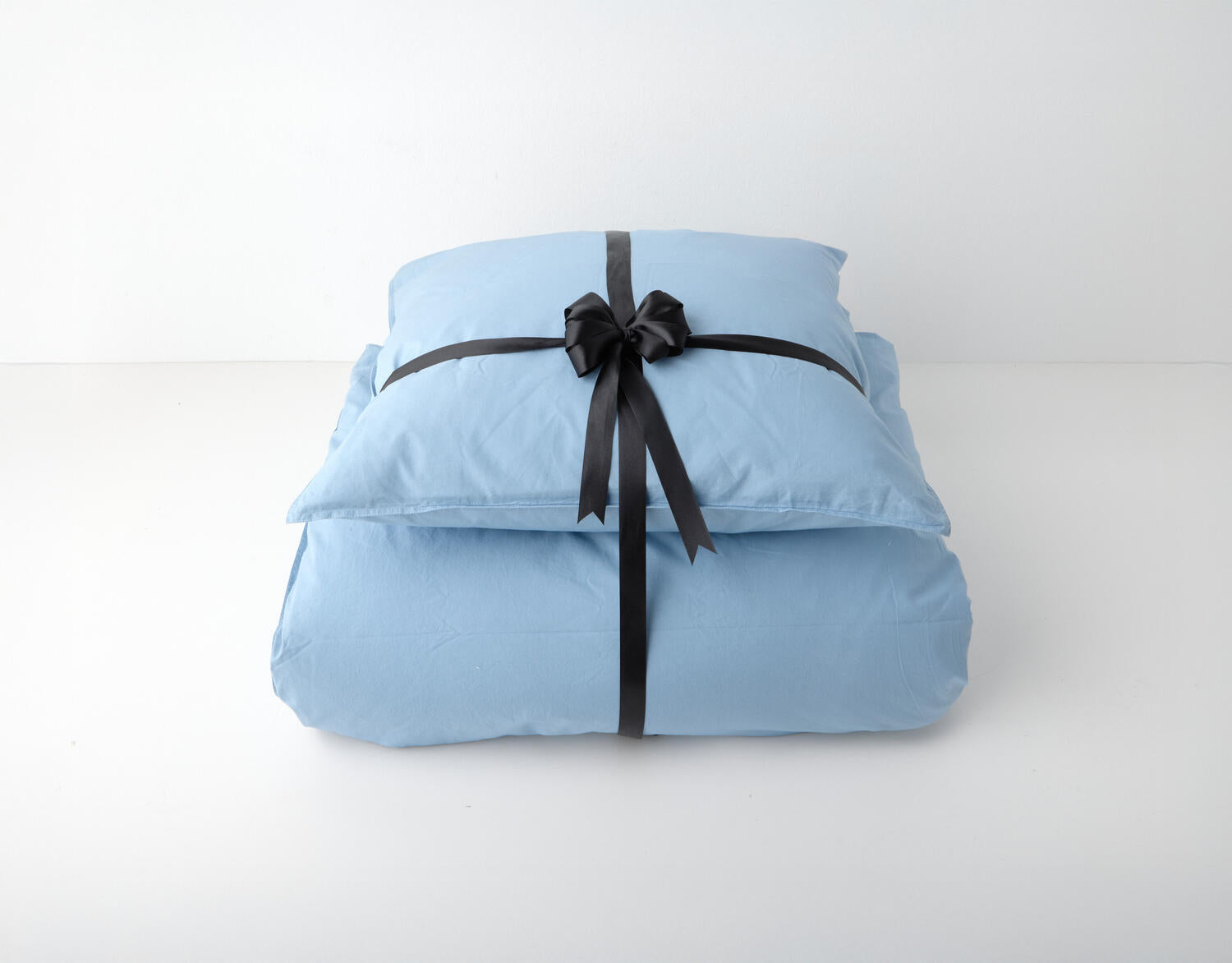 Curly Percale sengesæt - lyseblå